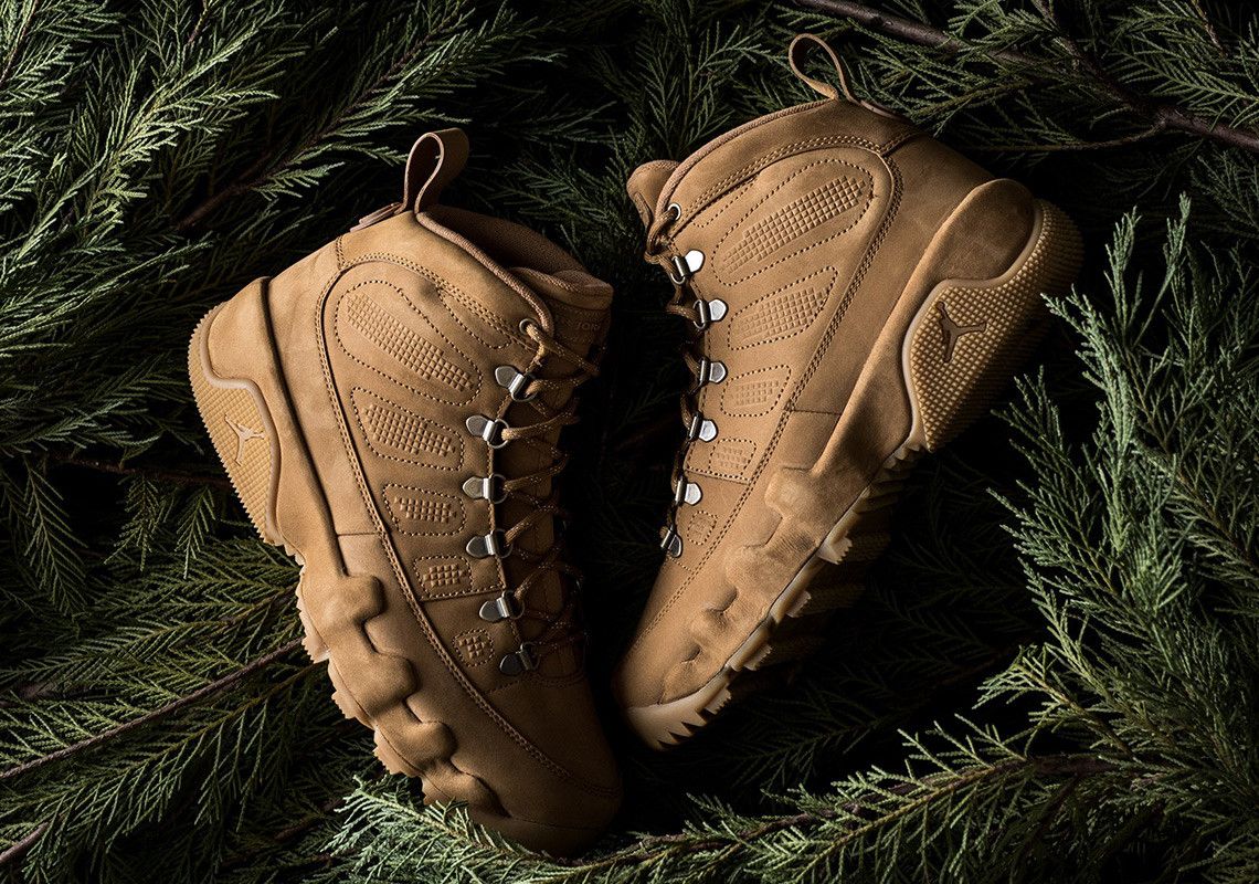 Jordan 9 top wheat on feet