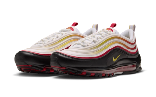 Tuskegee University x Nike Air Max 97 "Yardrunners" (2026; SKU: IW7004-100). Photos via Nike.