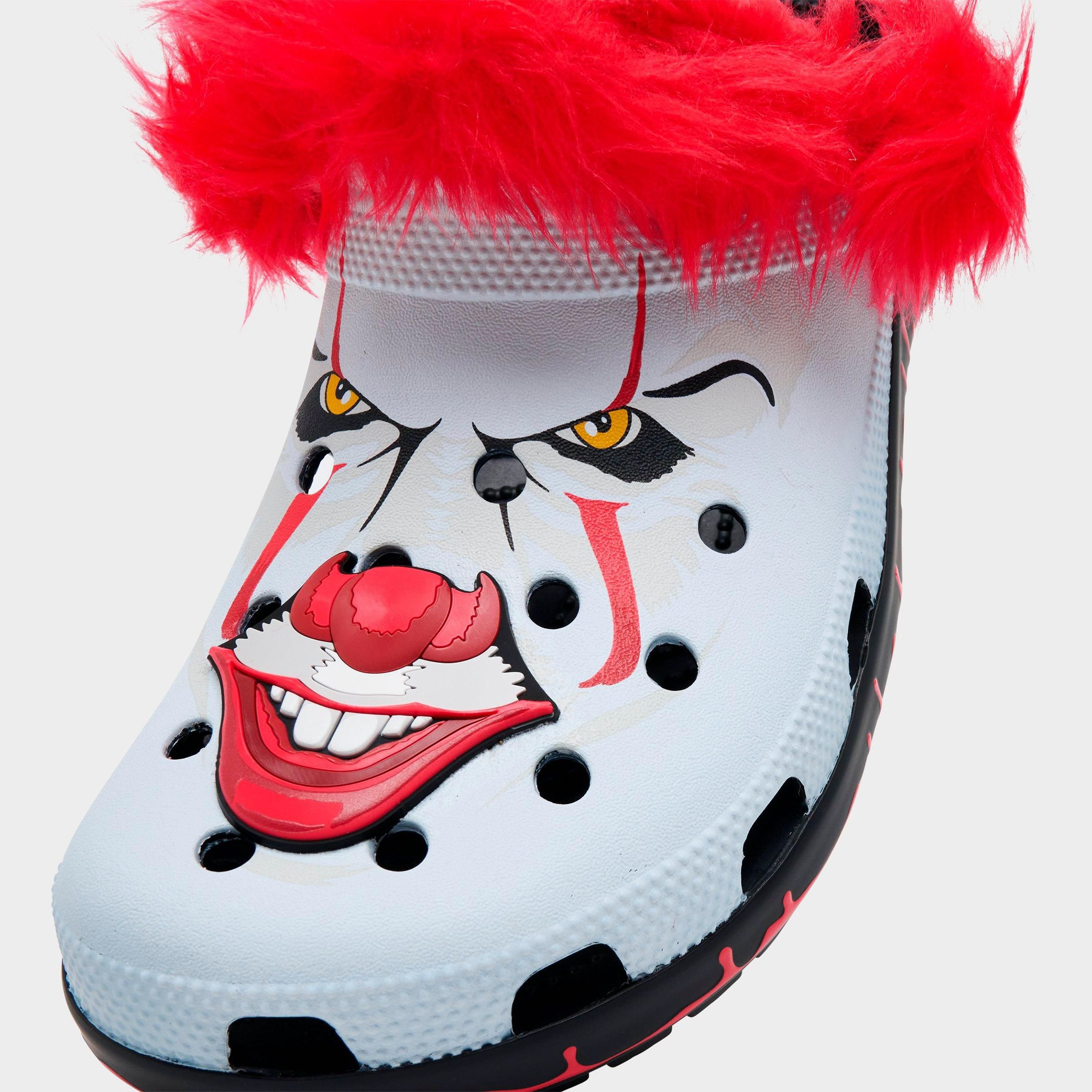 Crocs x IT Chapter 2 Pennywise Classic Clog Shoes Red Fur Size M8 / W10‎ NWB Crocs IT x All-Terrain Clog Pennywise Horror Pack Mens Multi  main image 4