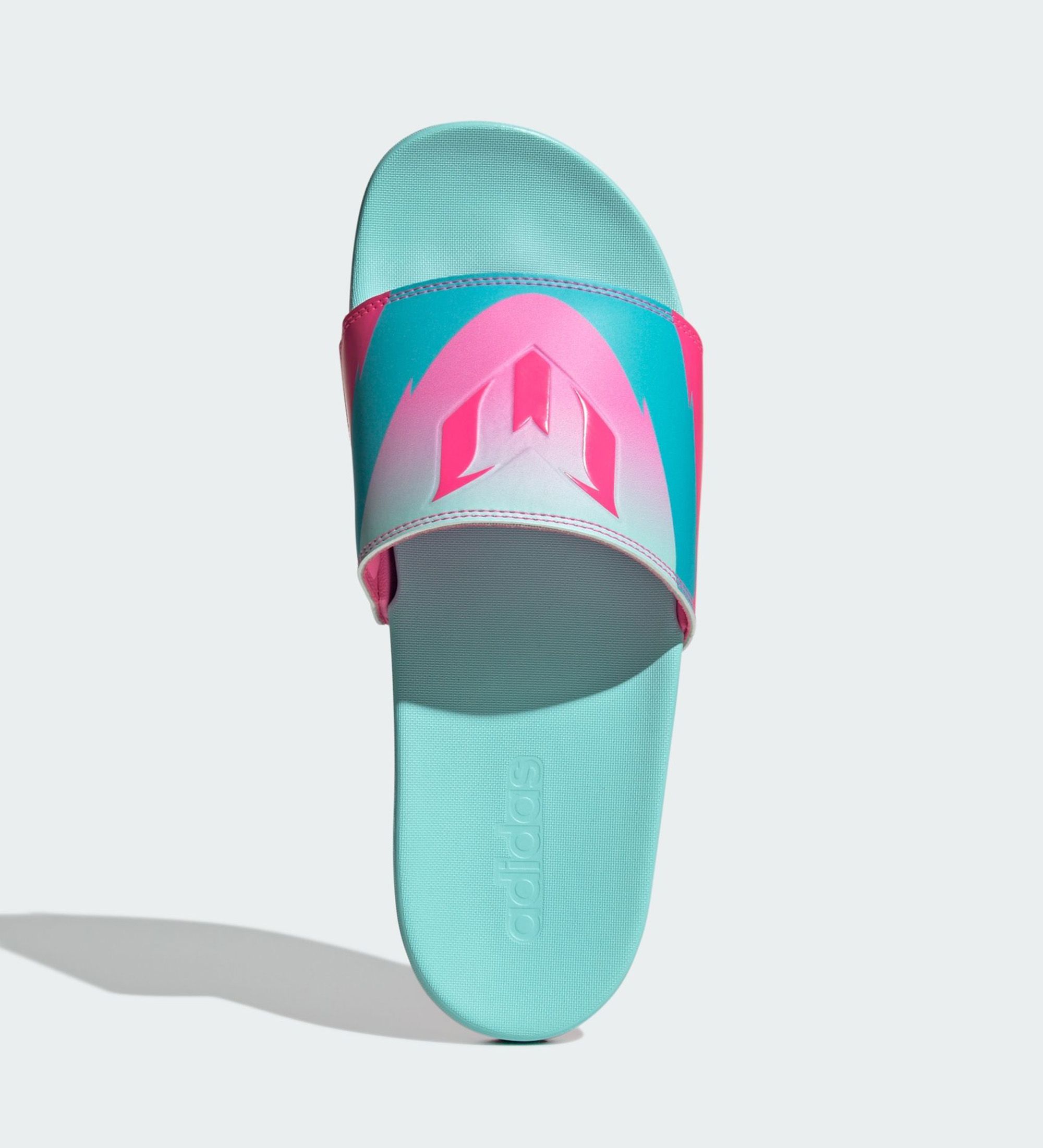 Adidas Adilette Comfort Slides Lionel Messi Inter Miami Aqua Pink Men Size 13 Adidas Adilette Comfort Messi Slide Sandals | Mercari main image 4
