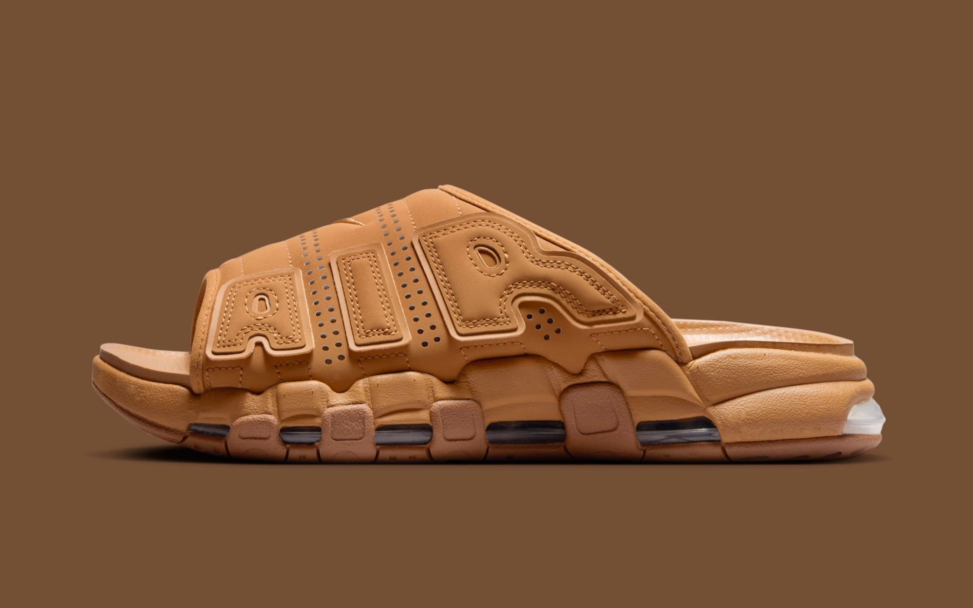 Official Images // Nike Air More Uptempo Slide 'Flax