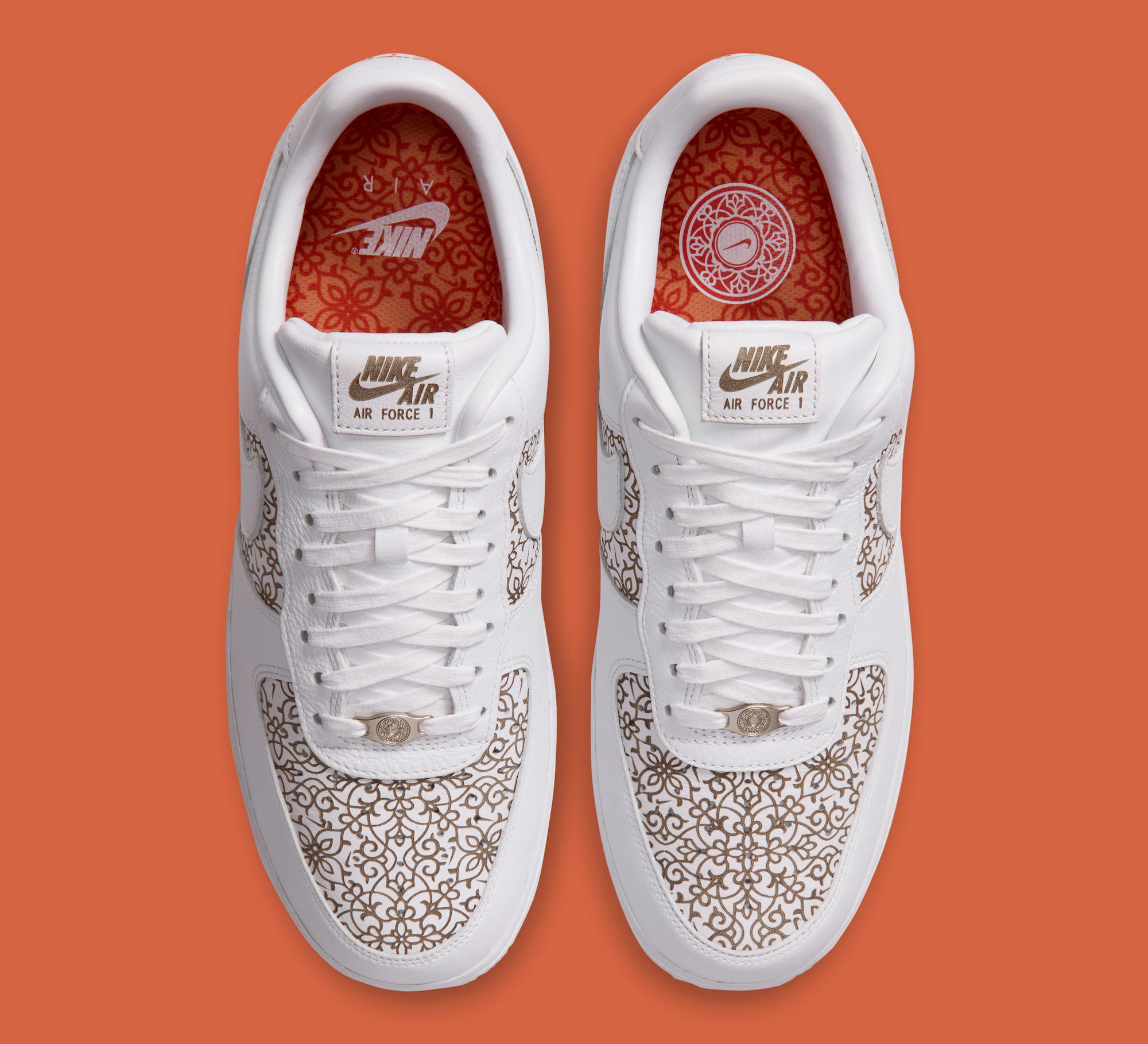 Top-down View: Nike Air Force 1 '07 LV8 "Laser" (White/Marrakesh, SKU: IV5754-100). Photo via Nike.