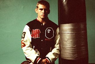 Campaign shot for the BAPE®︎ x UNDEFEATED Fall 2026 Collection. Photo via A BATHING APE®︎.