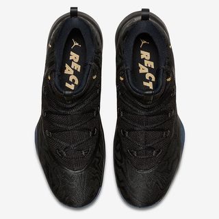 The lateral side of the Air Jordan 6 Womens Gold Hoops