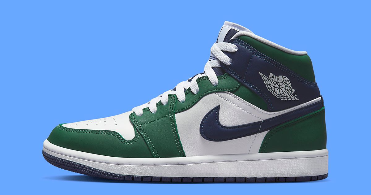 Available Now // Air Jordan 1 Mid “Noble Green” | House of Heat°