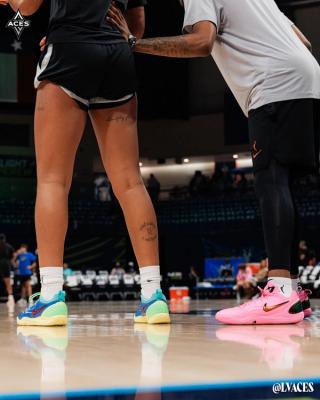 Mulan-inspired Nike A'Two. Photo via Las Vegas Aces.