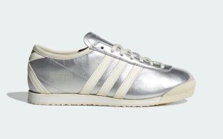 Women's Adidas Italia 70 in a "Silver" color scheme.