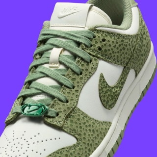 Safari Print and Sun-Style Perforations Surface on the Nike Dunk Low