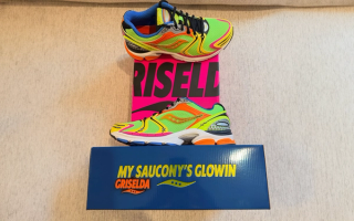 Westside Gunn x Saucony ProGrid Triumph 4 "Super Flygod" sneaker collaboration. Photo by @twojskicks.