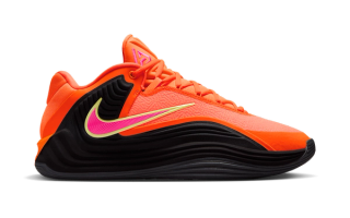 Nike Basketball's Giannis Freak 7 in its debut orange color scheme.