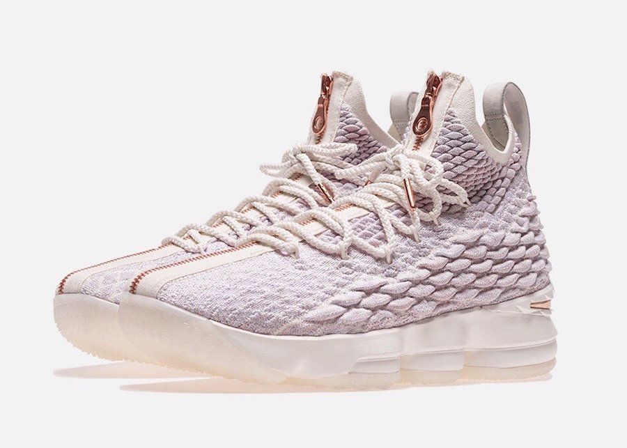 Lebron 15 clearance pink rose