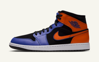 Men's Air Jordan 1 Mid "Racer Blue/Safety Orange" (SKU: IX8481-406). Photo via Nike.