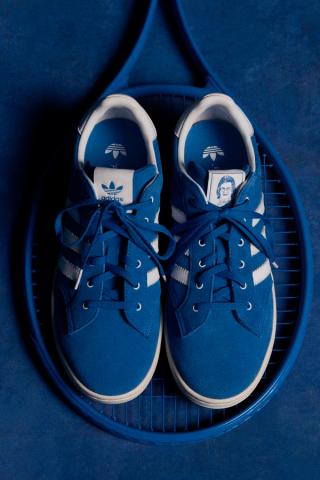 Billie Jean King x adidas Blue Suede Shoes. Photo via adidas.
