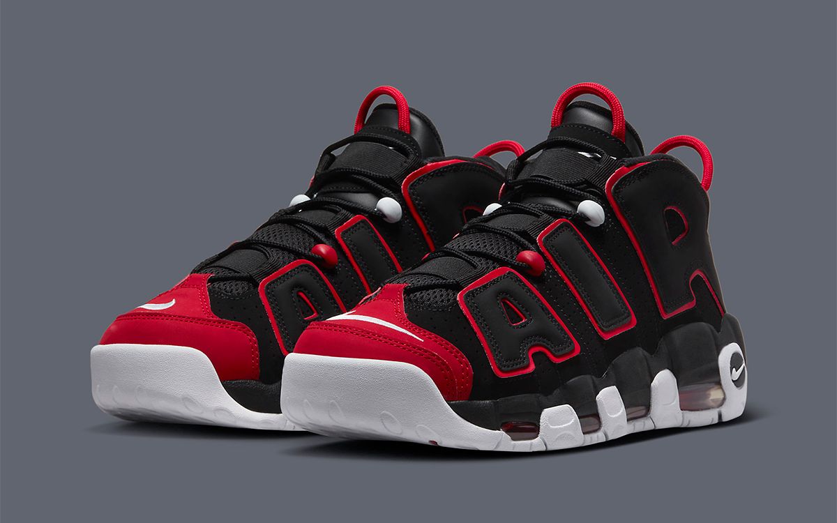 Nike air uptempo black and red release date best sale