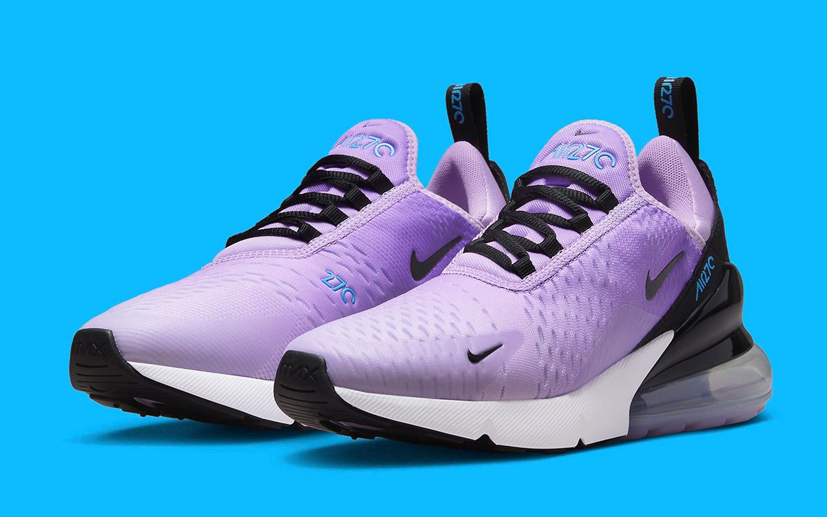 Nike 270 blue and purple best sale