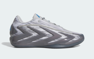 adidas Anthony Edwards 3 "Snow Camo" basketball sneaker.