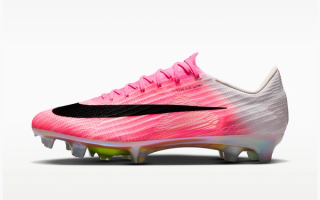 Nike Mercurial Superfly 11 in a pink-and-white color scheme for the 2026 World Cup. Photo via Nike.
