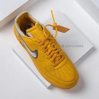 Brand New Off-White x Nike Air Force 1 '07 Low Gold Lemonade