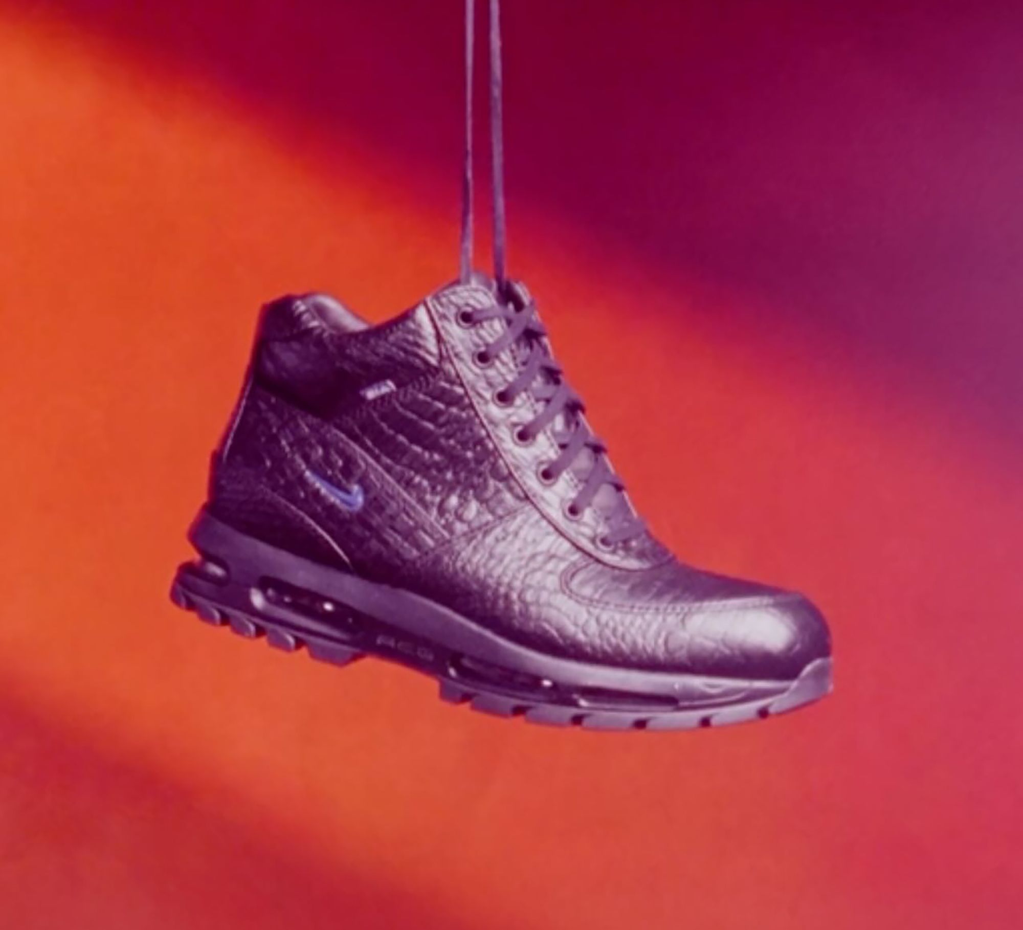 Wale's "everything is a lot" Nike Air Max Goadome Boots.