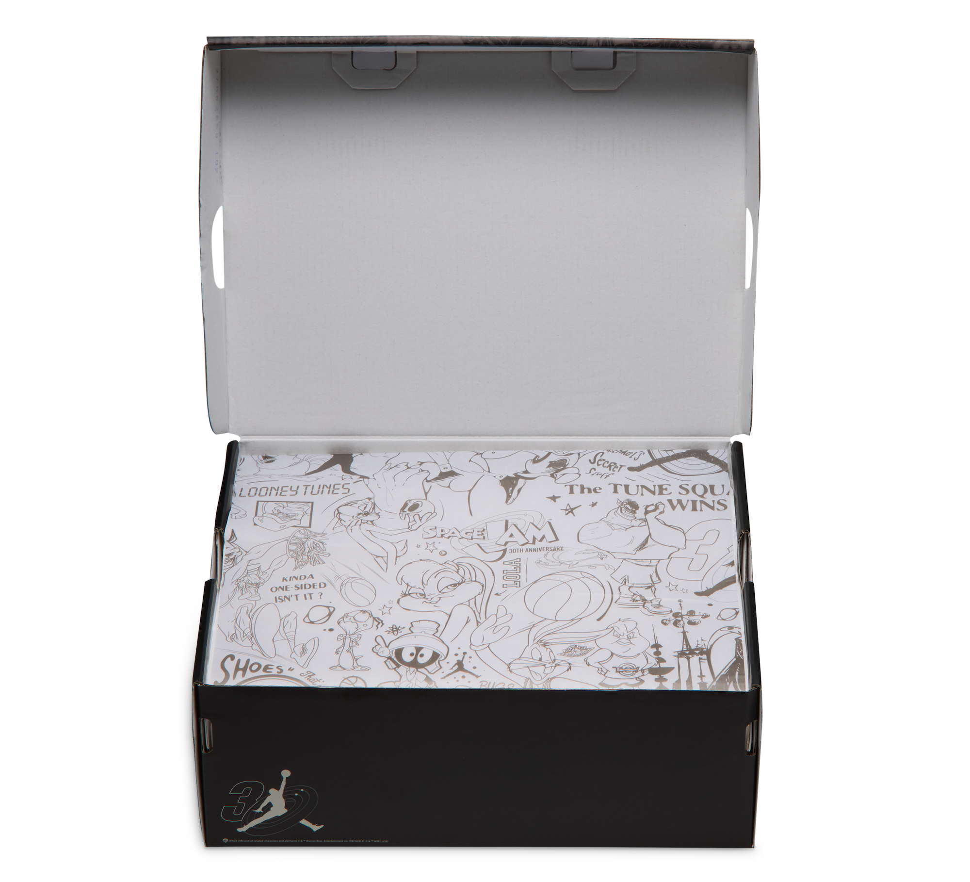 Space Jam x Air Jordan 11 MCS "Magic Ball" Baseball Cleats Shoe Box (SKU: JA7792-400). Photo via Nike.