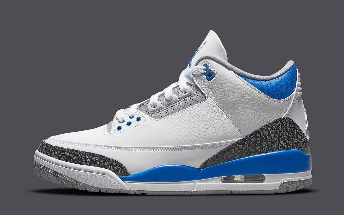 blue and white 3s