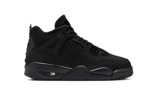 Big Kids' Air Jordan 4 "Black Cat" retro.