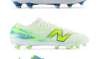 New Balance Football's "Neon Tide" Collection for the 2026 World CUp™, which features "Alkaline Green" and "Metallic Blue" Furon V9, Tekela V5, and 442 boots.