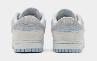 nike dunk low blue grey hairy suede 4
