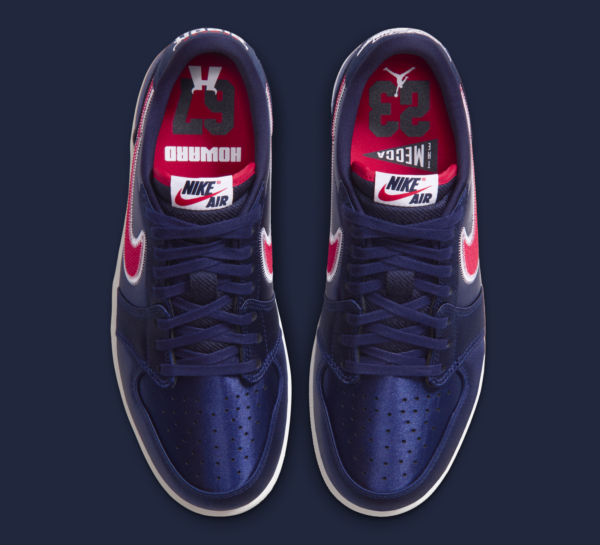 Air Jordan 1 Low OG “Howard University” (SKU: IX8478-410). Photo via Nike.