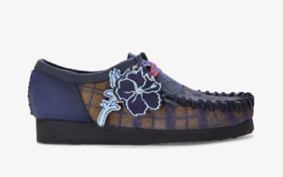 Nicholas Daley x Clarks Wallabee "Navy Combi" collaboration.