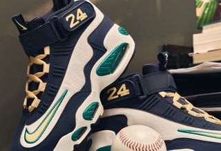 Nike Air Griffey Max 1 "Swingman/HOF" release from July 2026, honoring the 10th anniversary of "The Kid" being inducted into the Baseball Hall of Fame (2016).