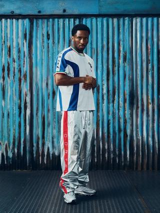 Italy-inspired tracksuit & jersey combinations by Corteiz. Photo via Corteiz.