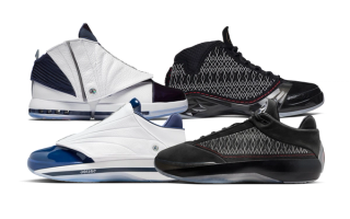Air Jordan 40 in "Black Stealth" and "Midnight Navy" color schemes inspired by the Air Jordan 23 and Air Jordan 16, respectively.