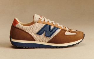 Sézane x New Balance 471 "Brown" collaboration.