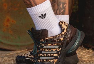 GloRilla wearing "Leopard" adidas AdiStar Control 5.