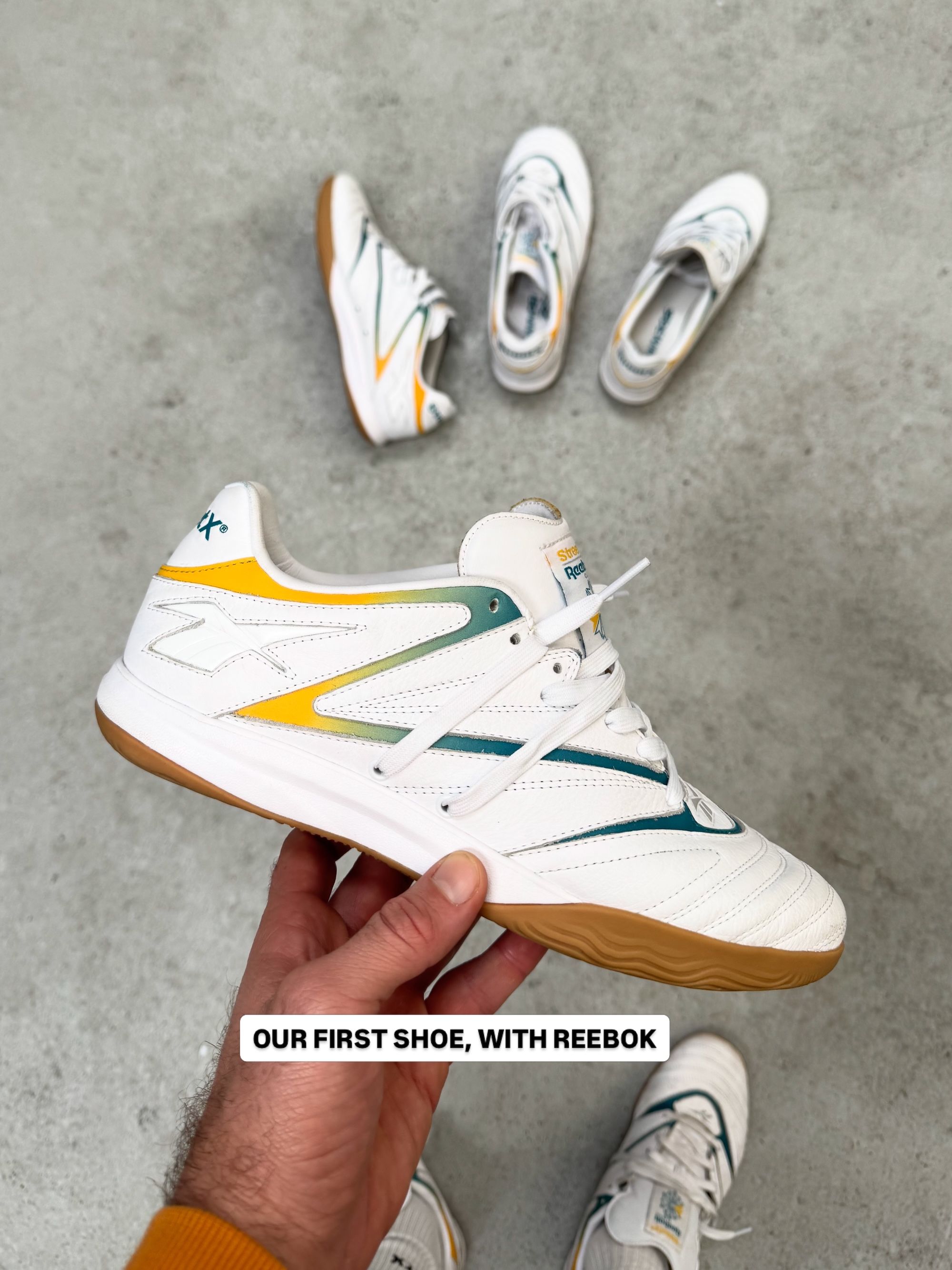 StreetX x Reebok Sidewinder Indoor. Photo via StreetX.
