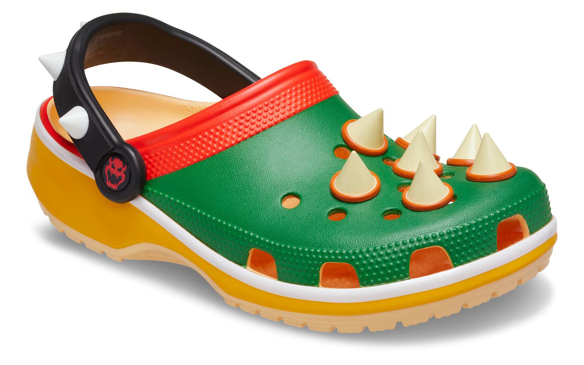 Nintendo's Super Mario Crocs Classic Clog "Bowser" (SKU: 212135-90H). 