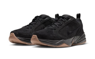 Men's Nike Air Monarch SE "Black/Gum" (SKU: IB2281-001). Photo via Nike.