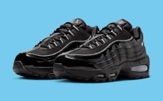Nike's Air Max 95 Big Bubble sneaker in a "Black" patent leather makeover.