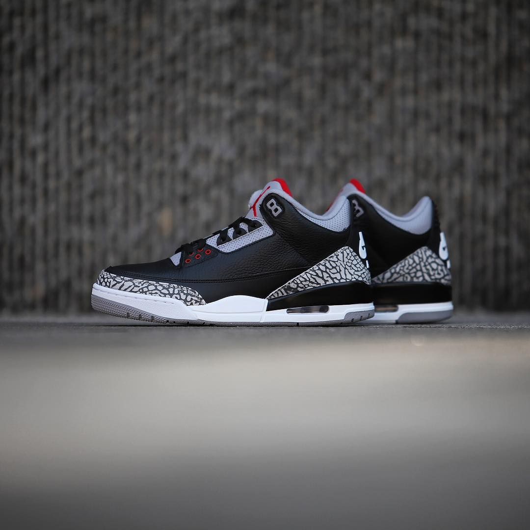 Jordan 3 black cement best sale 2018 price