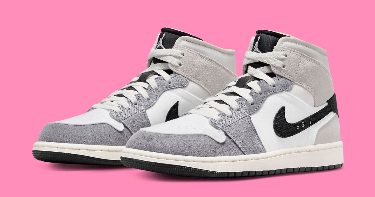Available Now // Air Jordan 1 Mid Craft “Cement Grey” House of Heat°