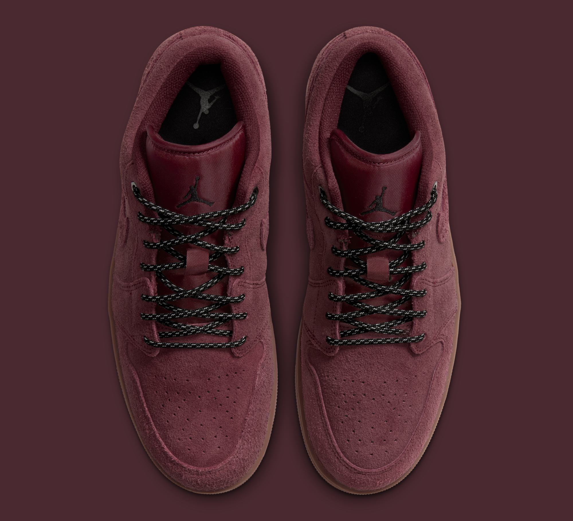 Men's Air Jordan 1 Low "Dark Team Red/Gum Brown" (SKU: IO2047-600). Photo via Nike.