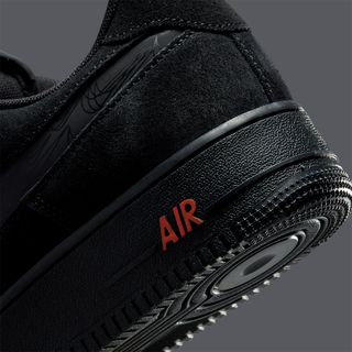 Nike Air Force 1 Low Reflective Multi Swoosh Black Orange Shoes 