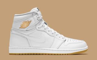White, Metallic Gold and Gum Dress the Air Jordan 1 High OG for Spring 2024