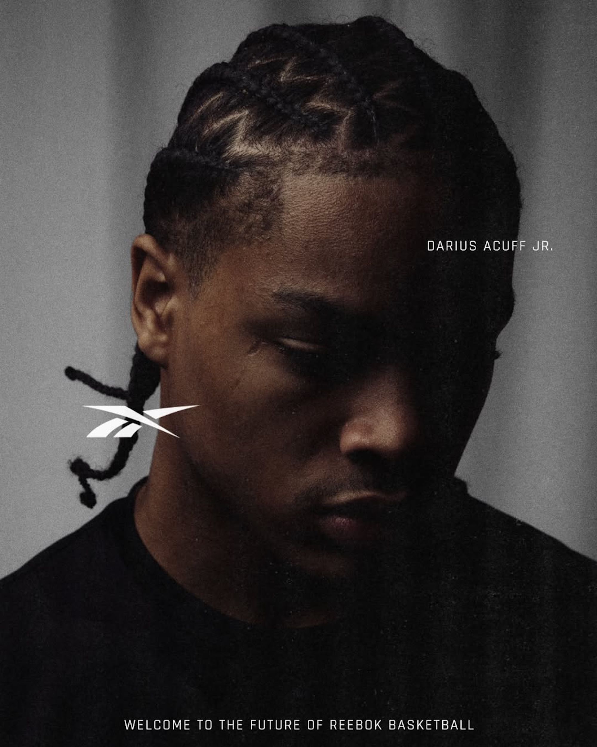  Darius Acuff Jr. in a Reebok Basketball announcement photo.