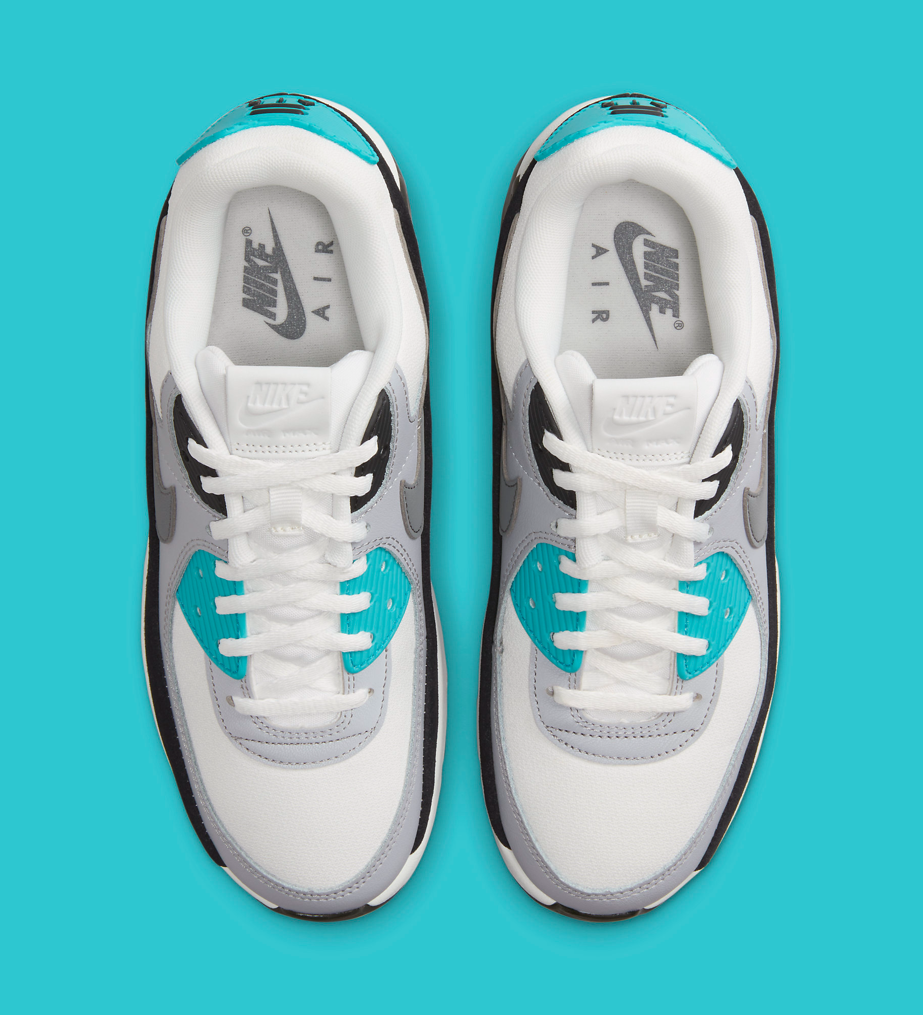 air max 90 turquoise on feet