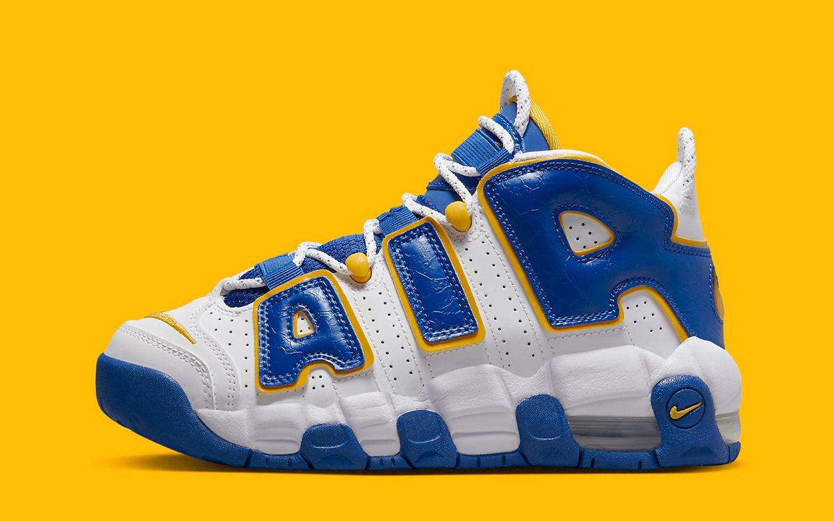 スニーカー Nike Air More Uptempo Game  Yellow Ochre DZ2759-141 Nike Air More Uptempo Game Royal Yellow Ochre (GS) - DZ2759