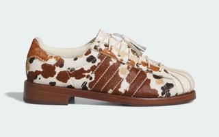 CLOT x adidas Superstar Dress Shoe "Cow Print" collaboration.