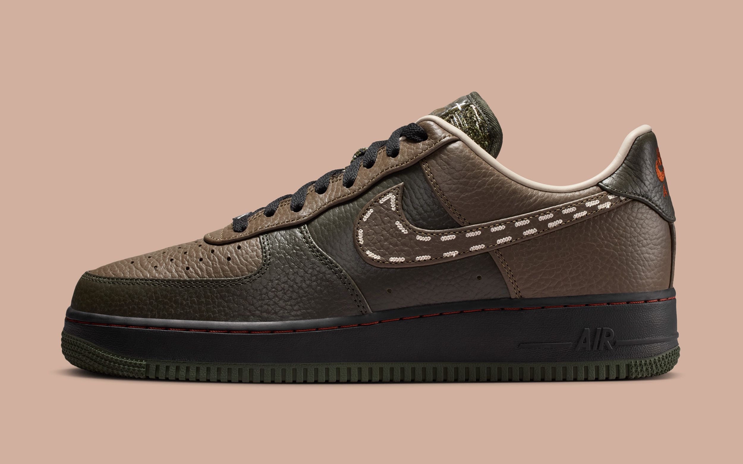 Nike's Air Force 1 “Sequoia & Dark Hazel” Leans Into Sashiko Style
