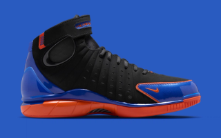 Penny Hardaway's Nike Air Zoom Huarache 2K4 "Knicks" P.E. (SKU: IV0345-001). Photo via Nike.
